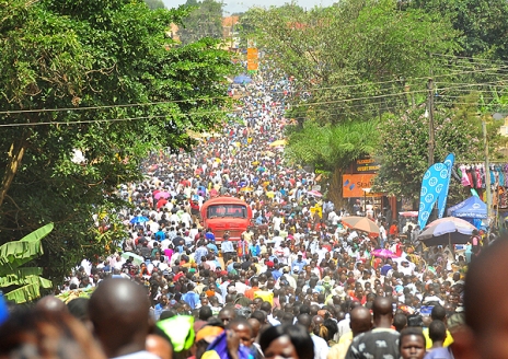 Uganda Martyrs day crowd. Many people travel from different parts of the world. 